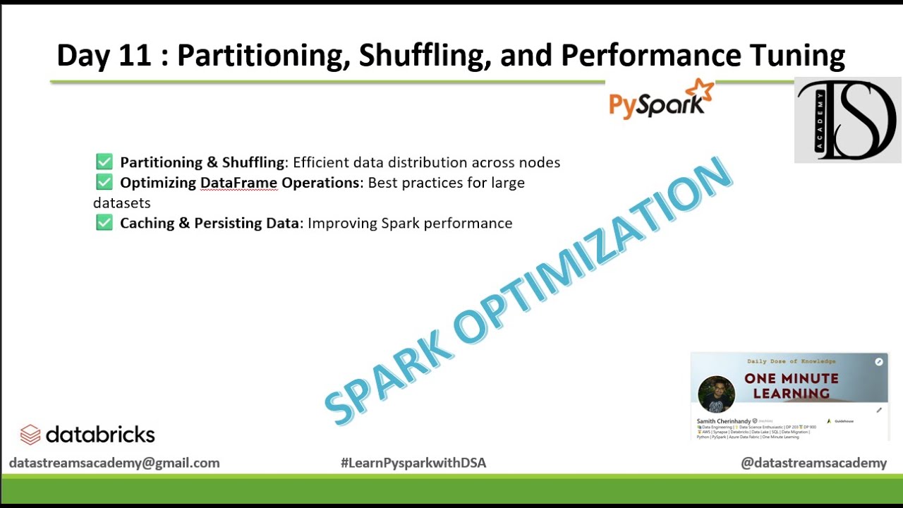 Day 11 : Spark Optimization: Partitioning, Shuffling, and Performance Tuning 🚀