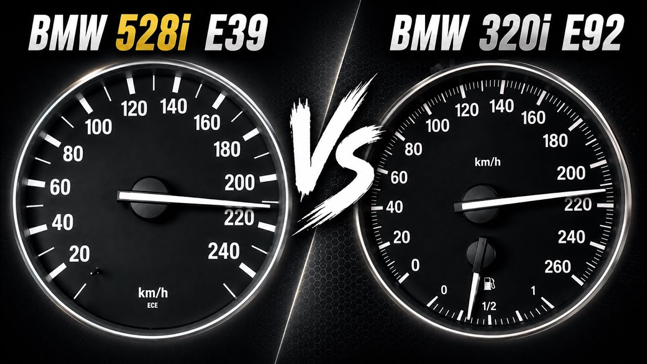 BMW 528i E39 v BMW 320i E92 | Acceleration Test