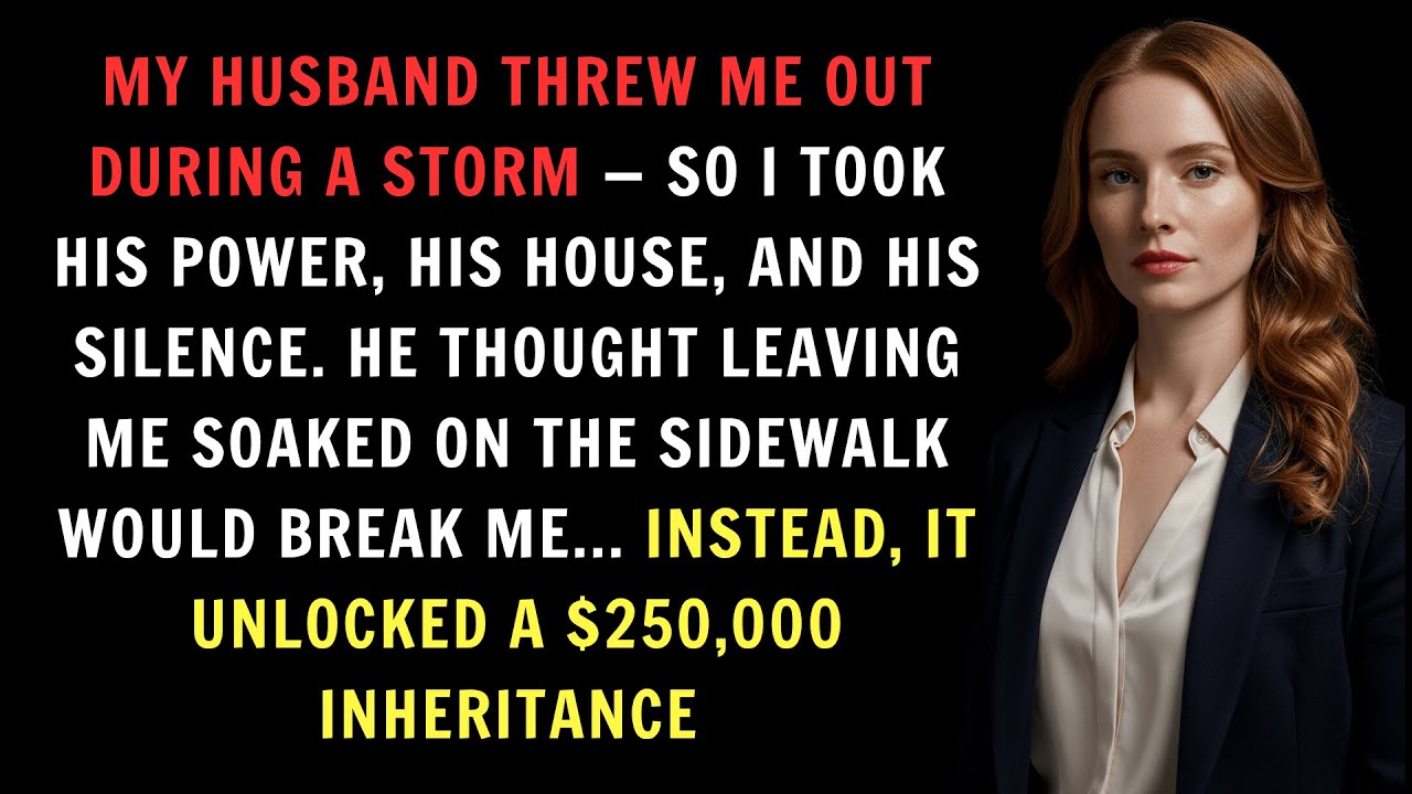 My Husband Threw Me Out in a Thunderstorm — I Took Back My Life, My Inheritance, and Then Faced.....