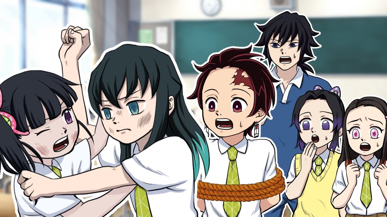 【キメツ小学校】カナヲちゃんと無一郎が炭治郎を巡って喧嘩！？【炭治郎/カナヲ/炭カナ/きめつのやいば/アニメ2期/遊郭編/声真似】