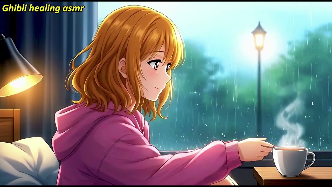 peaceful Rainy Day in a Cozy House | Ghibli-Style Relaxing Anime Vlog ghibli style asmr