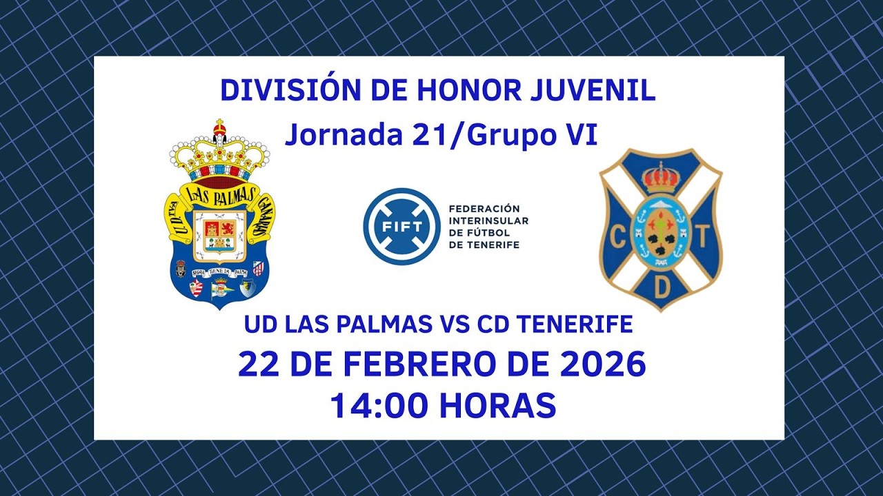 Directo | Tenerife | División de Honor Juvenil: UD Las Palmas - CD Tenerife