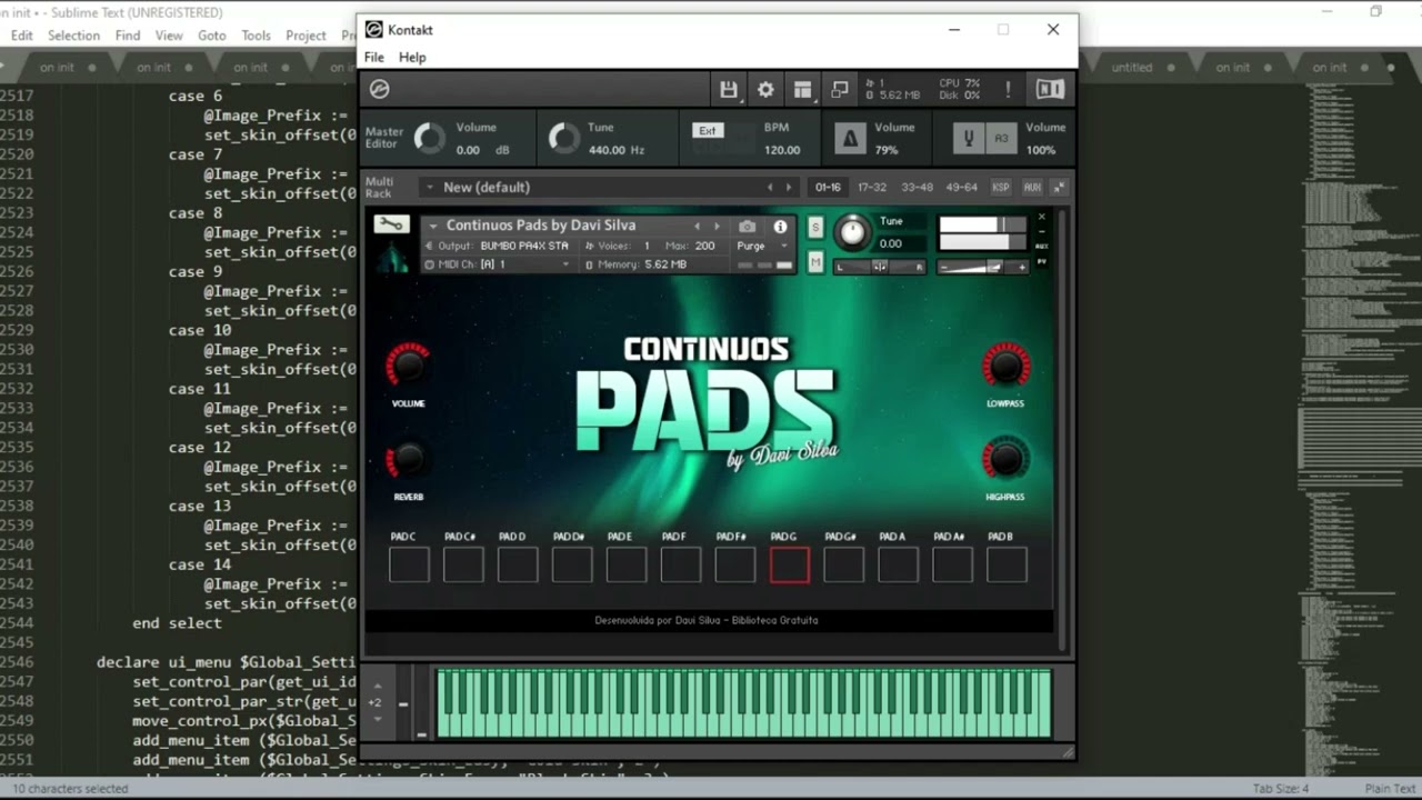 Continuos Pads for Kontakt 2023 by Davi Silva - #Pads #kontakt (Gr&aacute;tis)