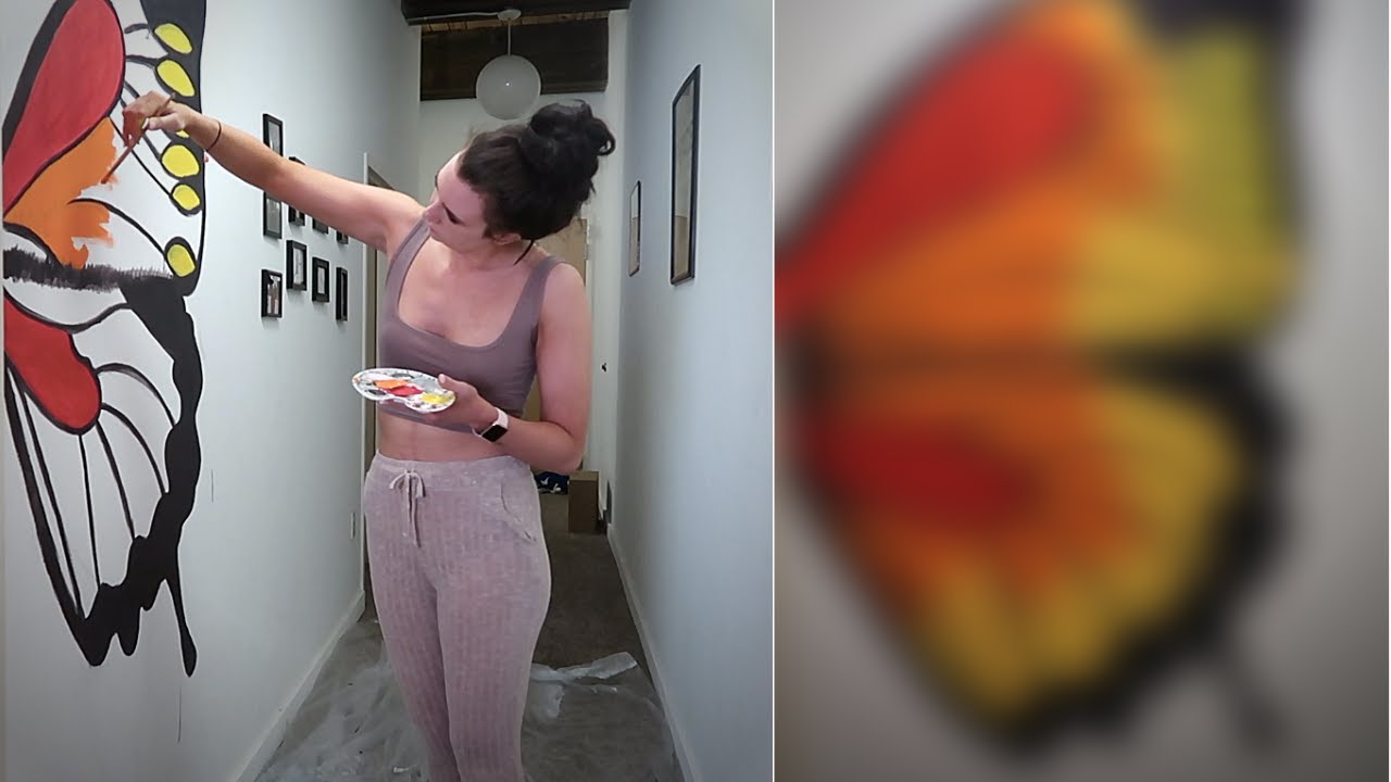 I PAINTED A BUTTERFLY ON MY WALL BECAUSE IT WAS BORING