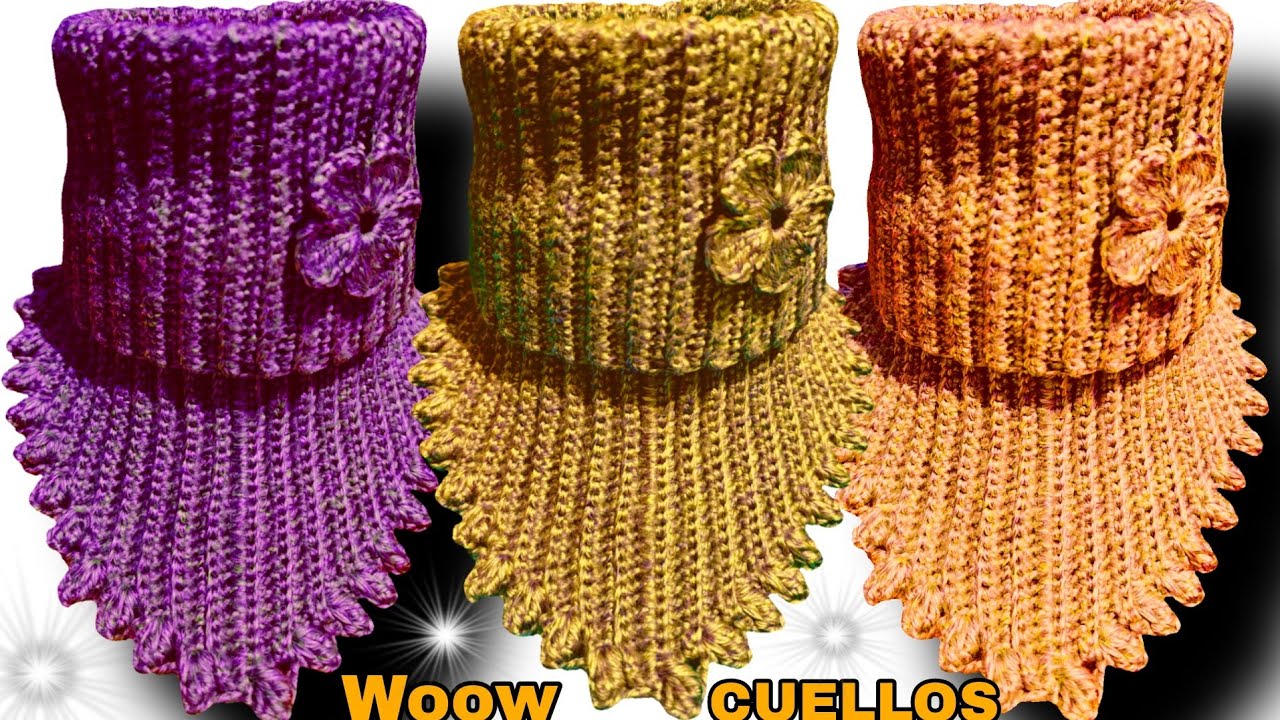 ⛔️ SI LO TEJES LO VENDES!! Cuello tejido a CROCHET (PASÓ A PASÓ) 🥰