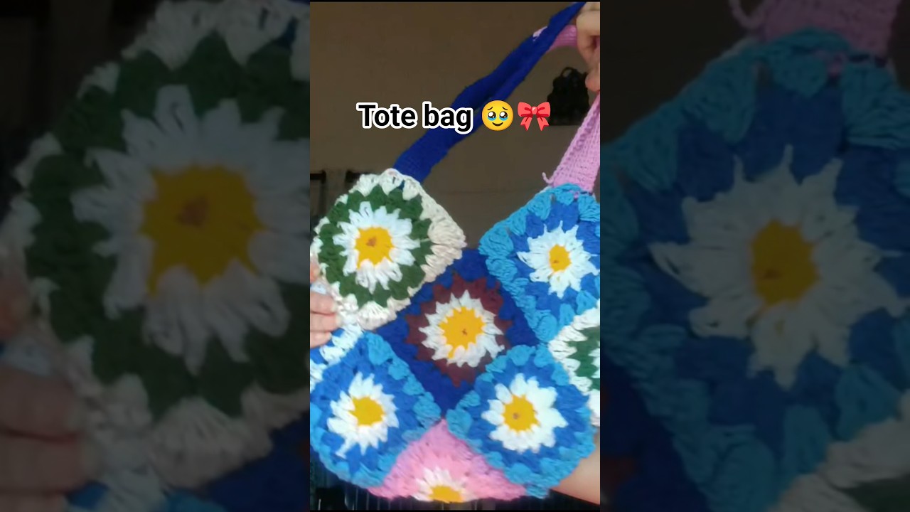 Granny square tote bag 🎀💕