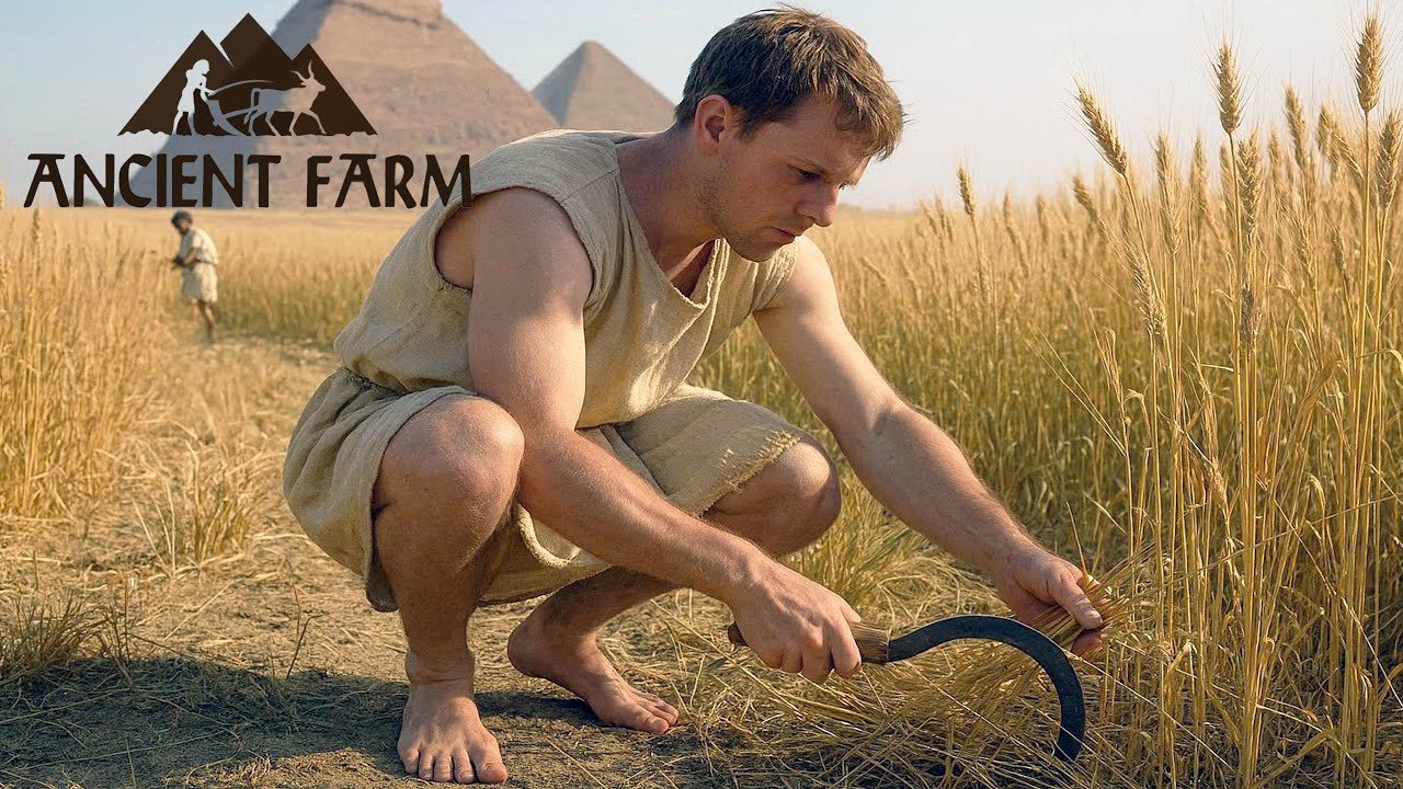 Creo Una Granja En La Época De Las Pirámides Construyo  Edificios y Cultivo Trigo | #1 Ancient Farm