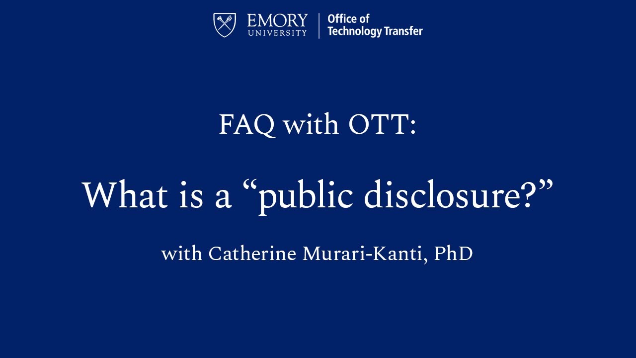 OTT: Public Disclosure FAQ