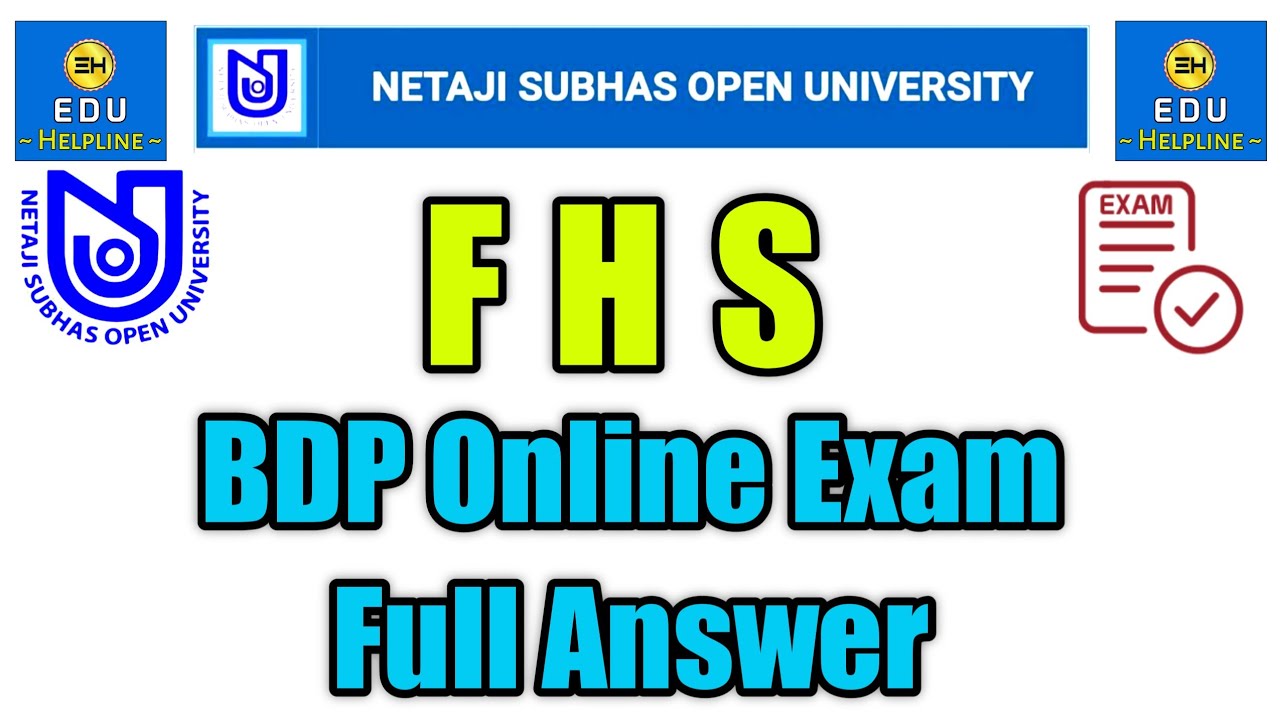 FHS BDP Final Exam Answer 🔥