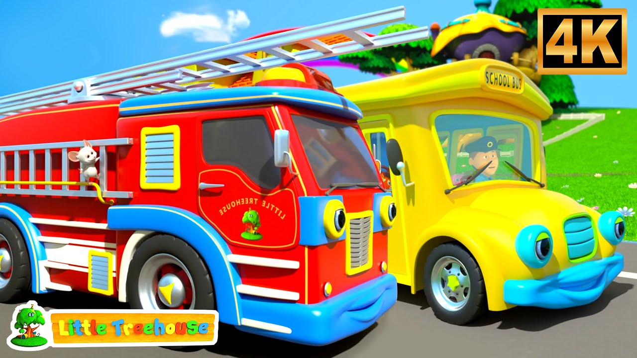 Wheels on the Vehicles Song, Fun Learning with Cars, Trucks & Buses