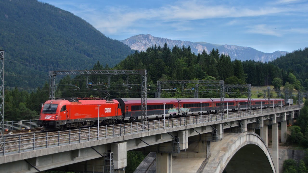 🇦🇹🇮🇹Bahnverkehr am Grenzbahnhof Tarvisio-Boscoverde mit Micotra, Railjet und mehr...🇮🇹🇦🇹