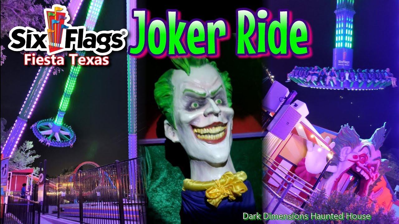 The Jokers Carnival of Chaos Ride Fun House New Enhanced Queue Line at Six Flags Fiesta Texas 4K VID