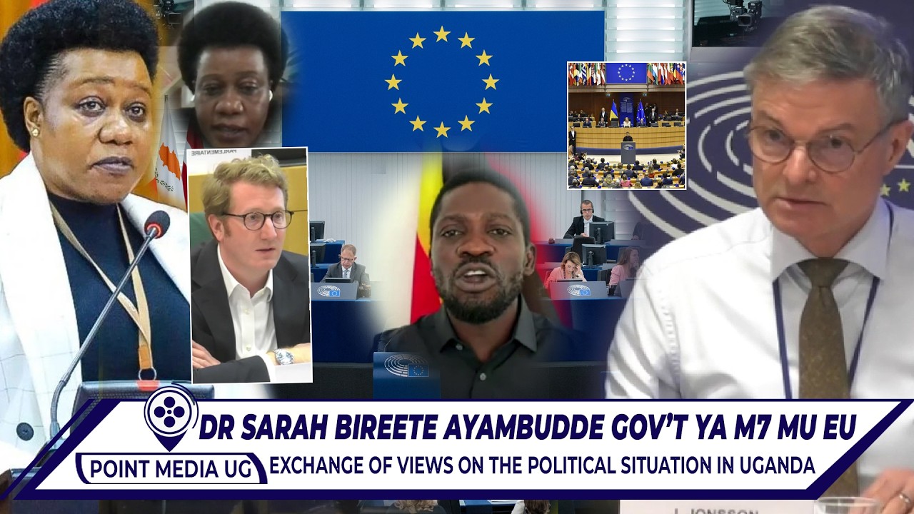 BREAKING!! DR BIREETE NE BOBI WINE BAYAMBUDDE MUSEVENI MU EUROPEAN PARLIAMENT. STATE HOUSE ESATTIRA