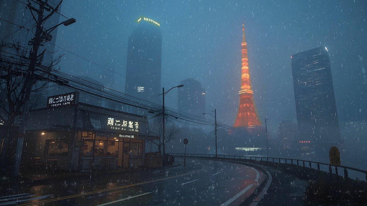 Fall Asleep in an 80s Rainy Tokyo Café 📼 Calm Lofi