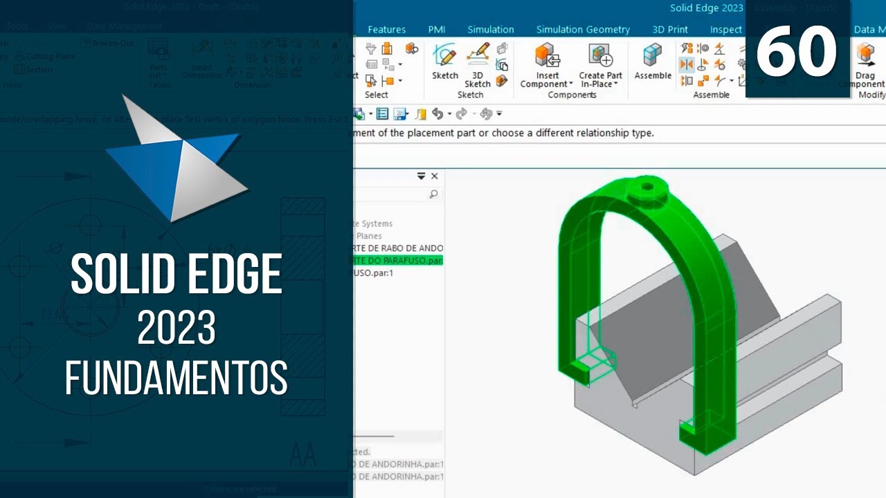 Conhecendo os Comandos de Montagem | Solid Edge 2023 Fundamentos