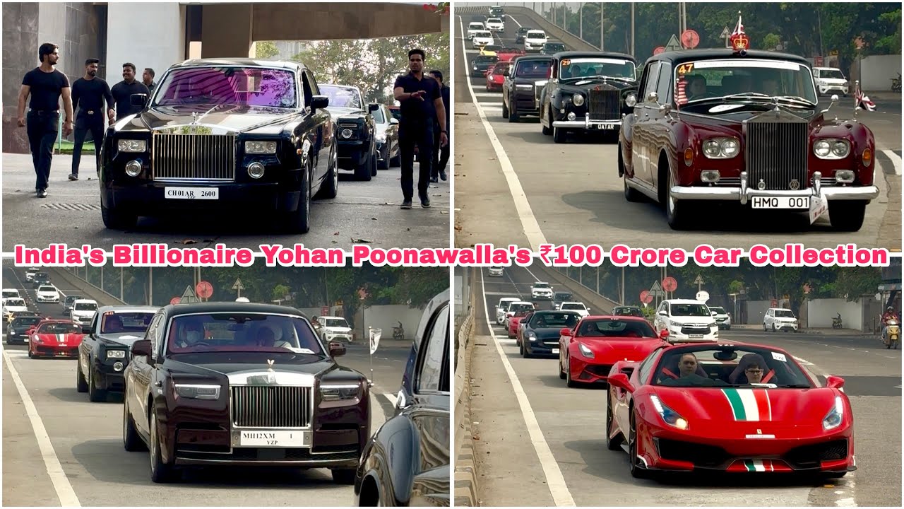 Indian Billionaire Yohan Poonawalla’s ₹100 Crore Car Collection 4k | Mumbai | India 🇮🇳 