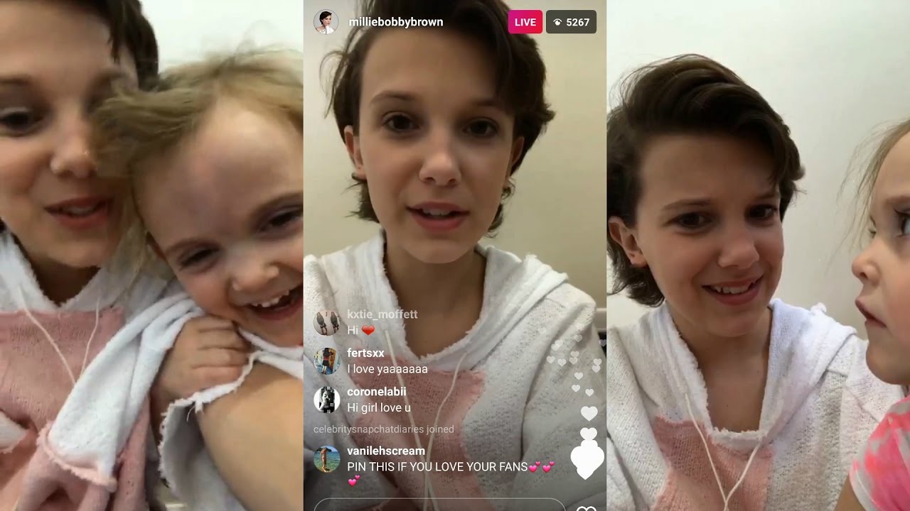 Millie Bobby Brown | Instagram Live Stream | 6 April 2017