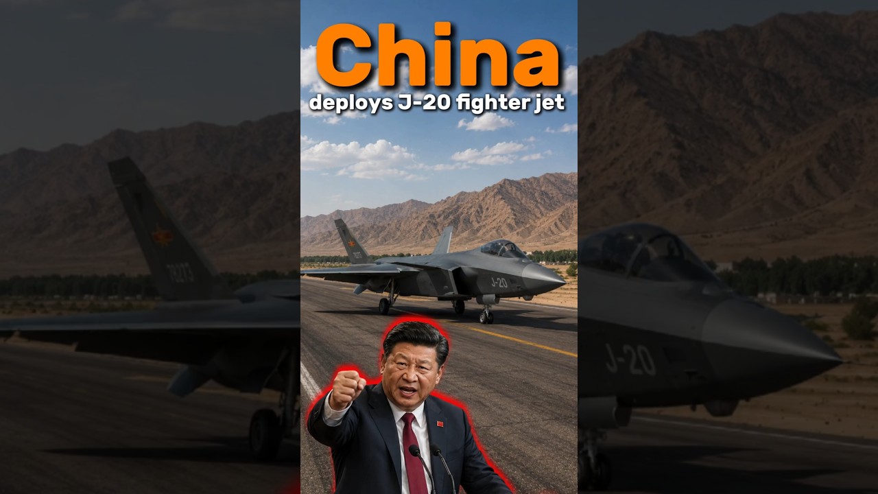 😱CHINA deploys J-20 fighter jet near India's border 🇮🇳