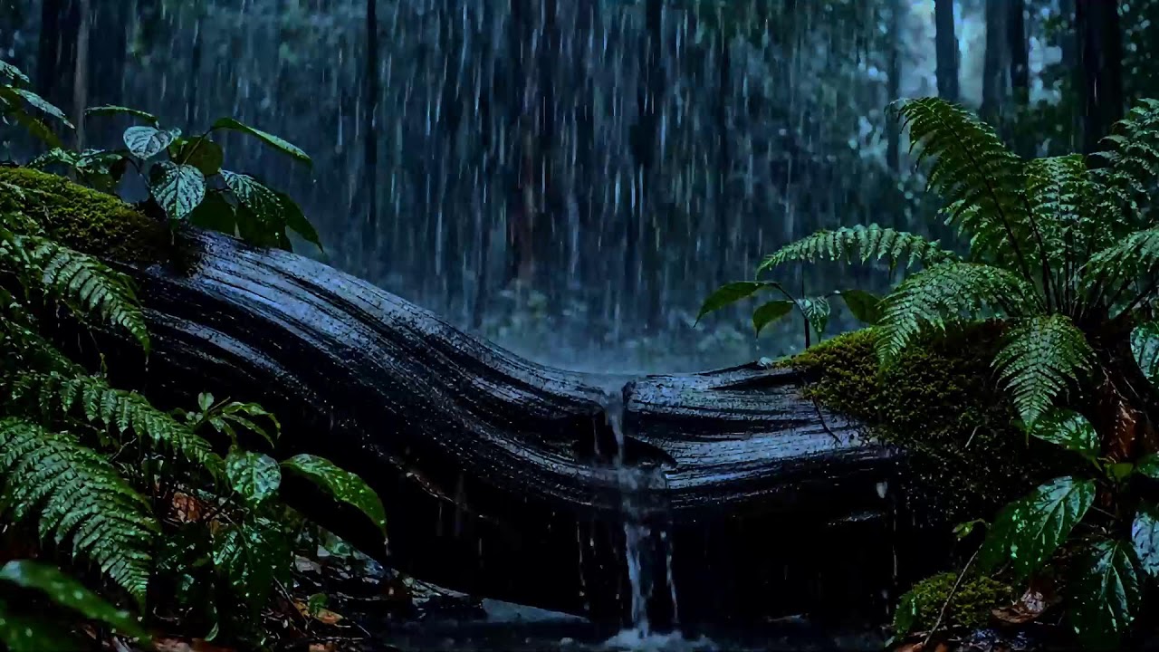 🌧 Midnight Rain in a Deep Forest — Calm Sleep Ambience & Relaxing Rain Sounds for Rest 🌙