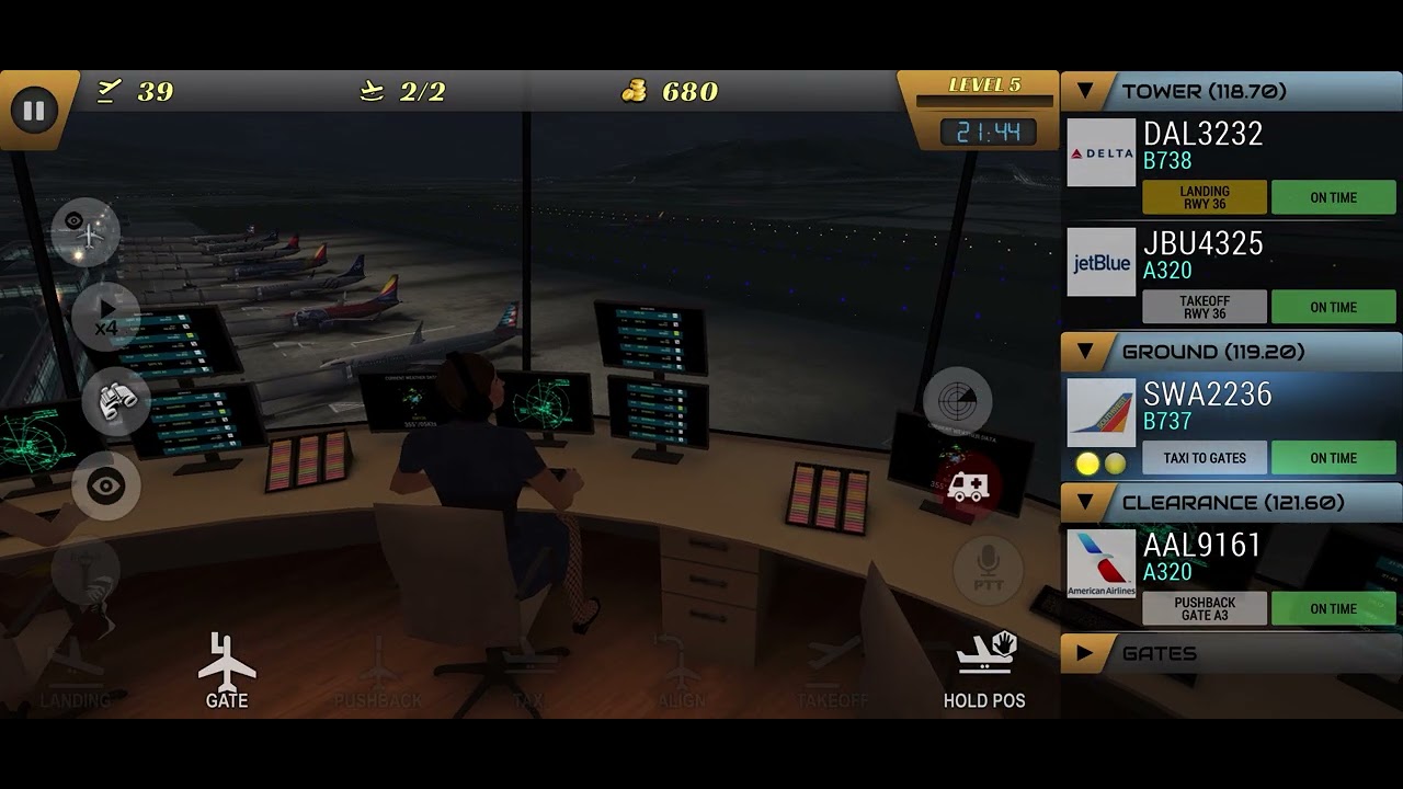 Unmanaged ATC gameplay (check this game out its a top tier mobile aviation game)