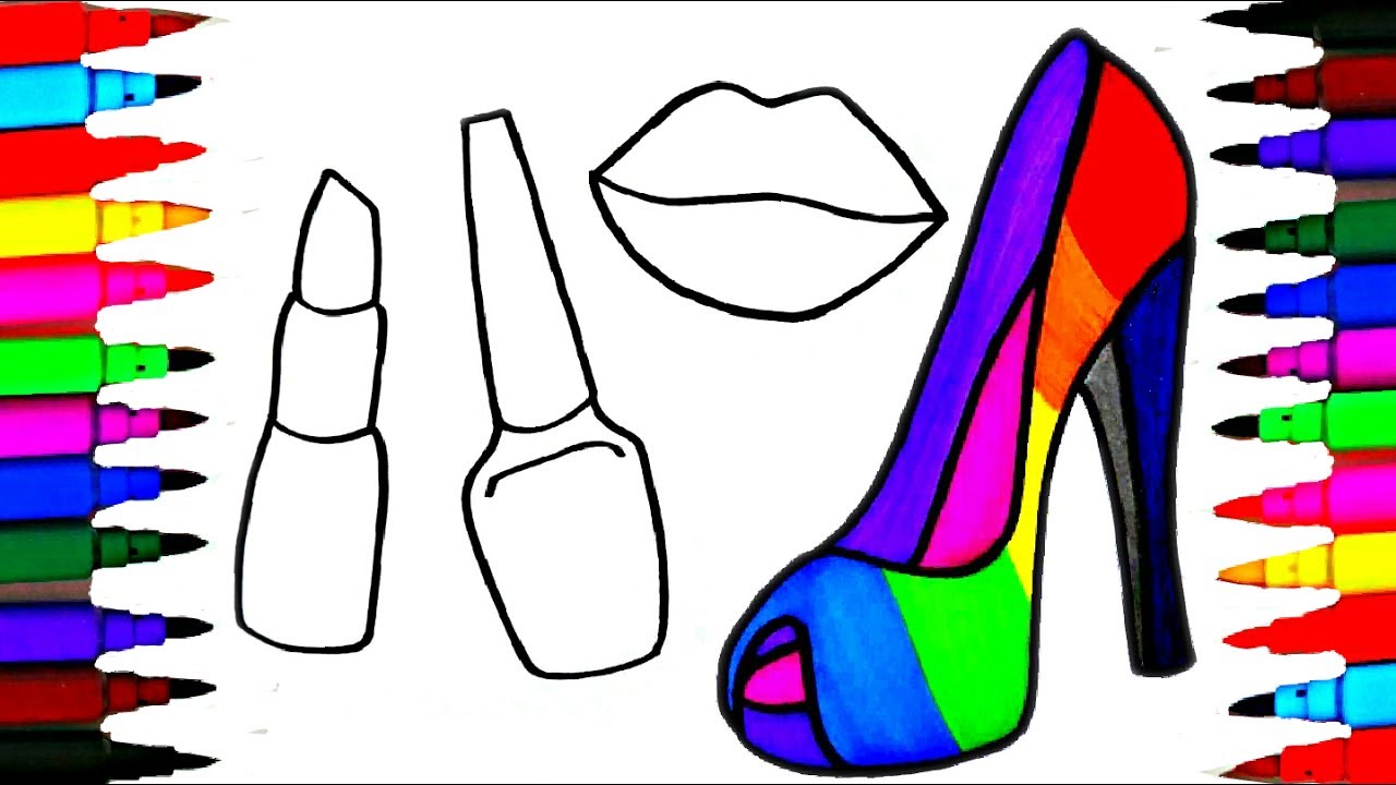 Beautiful Girls Accessories Coloring Book l Pages For Children Learning Rainbow Colors Videos