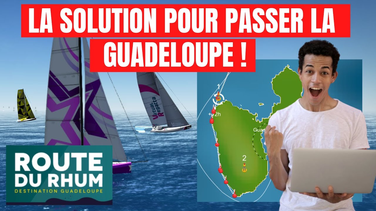 Découvrez OÙ placer ses WAYPOINTS autour de la GUADELOUPE - VIRTUAL REGATTA - Arrivée ROUTE du RHUM