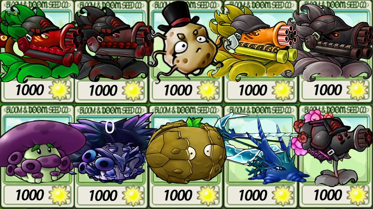 PvZ Fusion 3.4.2 – Machine Turret Team & Huge Fusion Plants vs ALL Mini Bosses