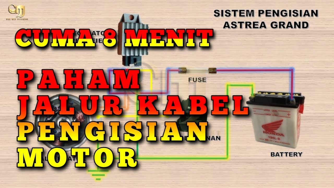 Skema jalur kabel pengisian Astrea Grand || Kelistrikan sepeda motor 1