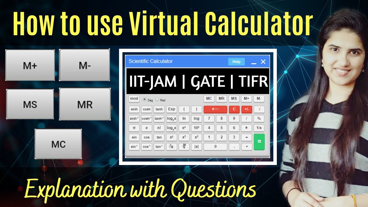 How to use virtual GATE calculator|How to use virtual calculator in iit jam|With questions