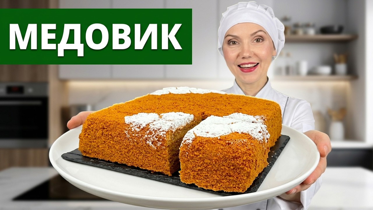 ПОСТНЫЙ МЕДОВИК: БЕЗ яиц 🥚 молока 🥛 и сливочного масла. Карамельно-медовый ВЕГАНСКИЙ торт 🌱