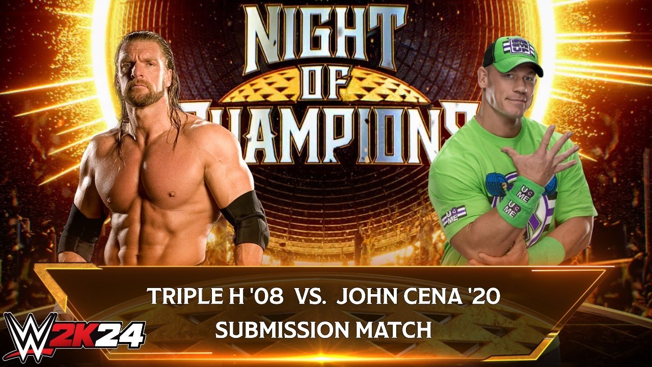 Полный матч - Трипл Эйч '08 против Джона Сины '20: Матч на болевой прием на Night Of Champions | ...