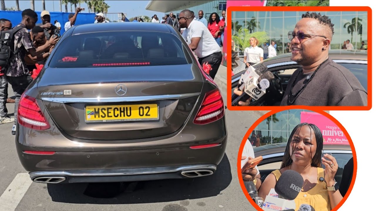 PETER MSECHU AMZAWADIA MKE WAKE GARI BENZI SUPRISE AIRPORT/NI MIAKA SITA YA NDOA YETU NAMPENDA SANA