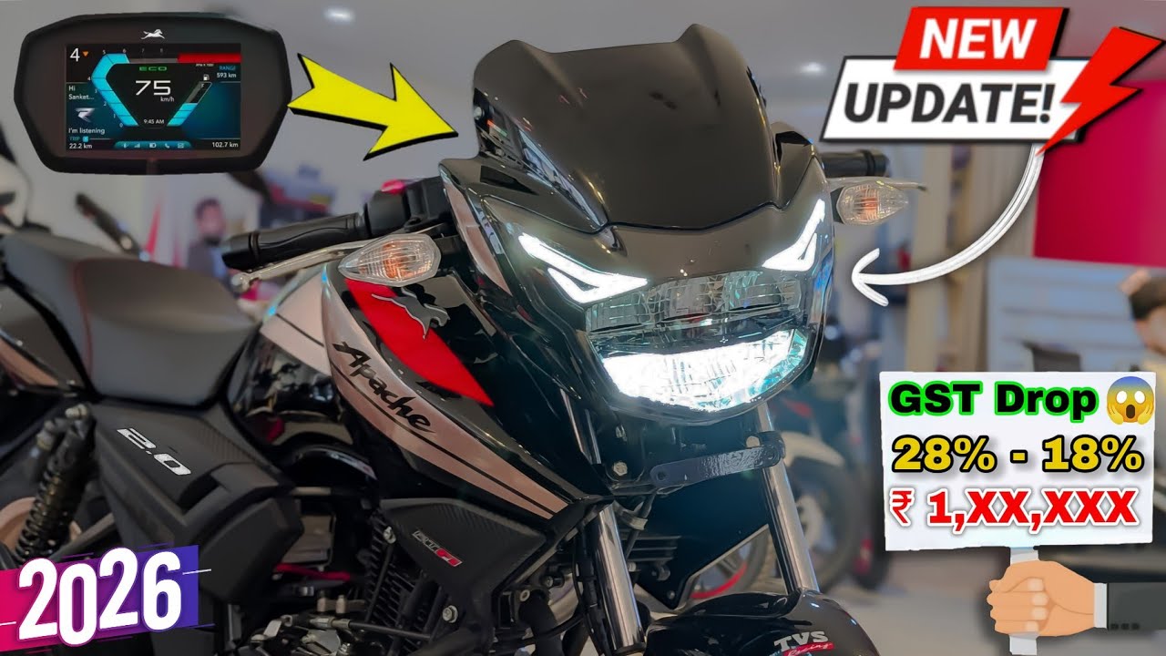 2026 TVS Apache RTR 160 2v BS7 Dual Channel ABS Ke Saath Launch 😱❓| Detailed Review | Price, Specs |