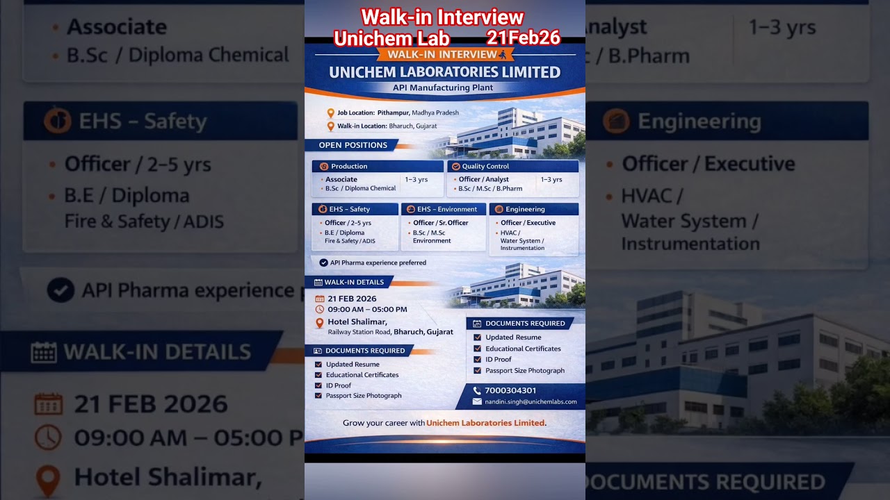 Собеседование без предварительной записи в лаборатории Unichem | 210226 #работа #фармацевтика