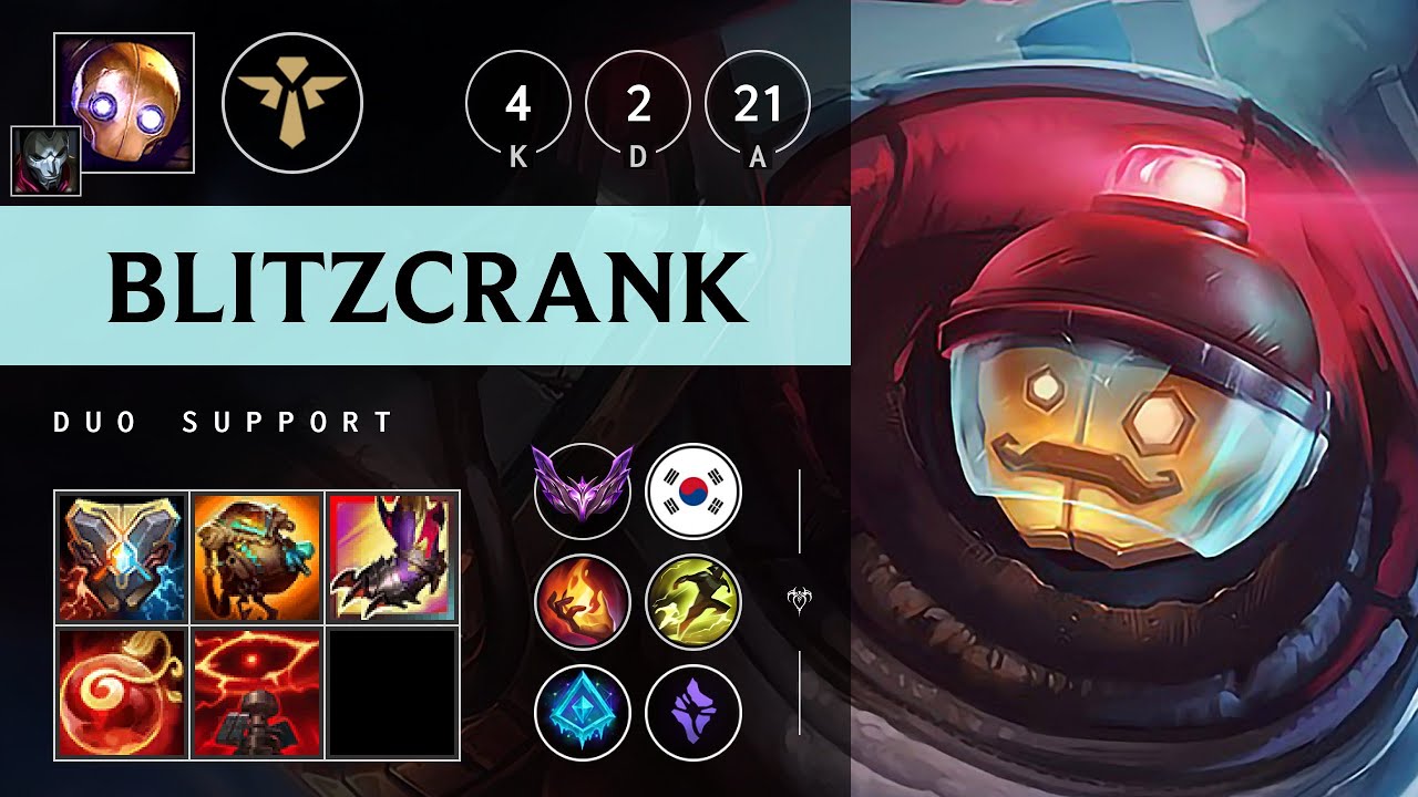 Blitzcrank Support vs Rakan - KR Master Patch 25.13