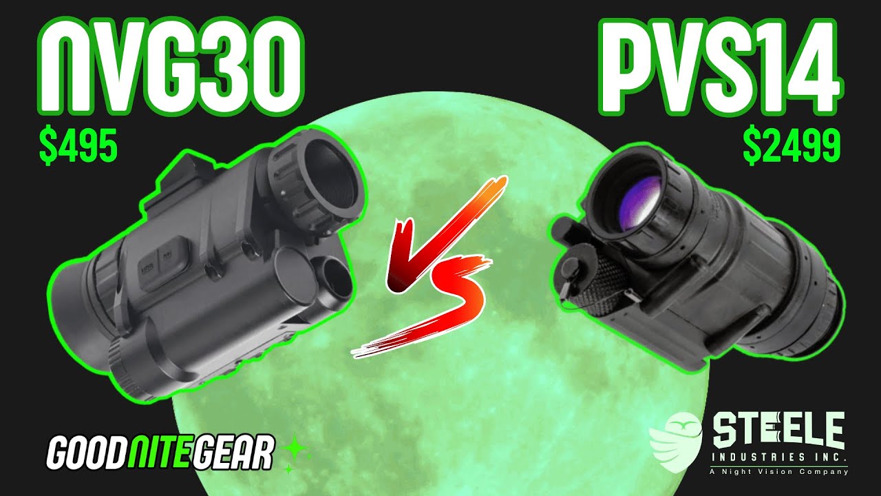 Budget Digital Night Vision vs Analog NV 🌘 NVG30 vs PVS14