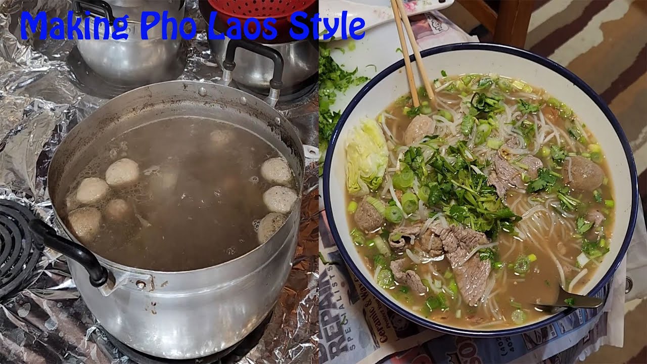 Making Laos style Pho with my mom from broth to complete bowl.