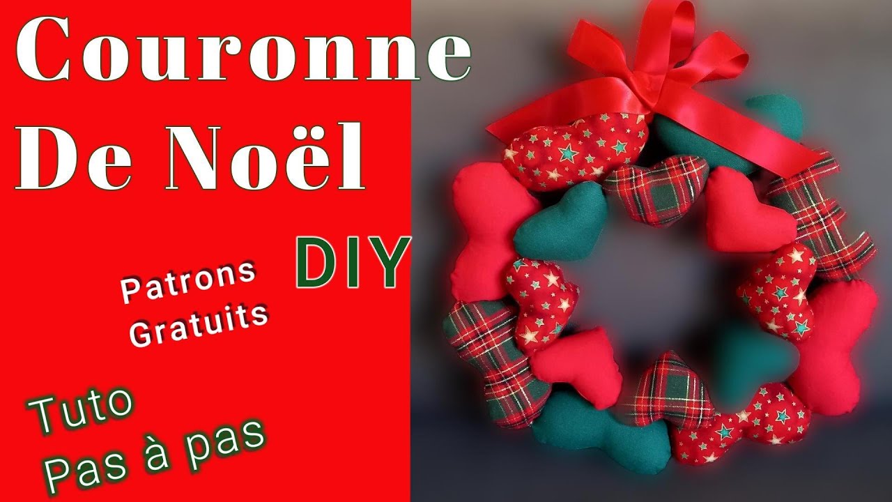 Couronne de Noël - DIY - couture