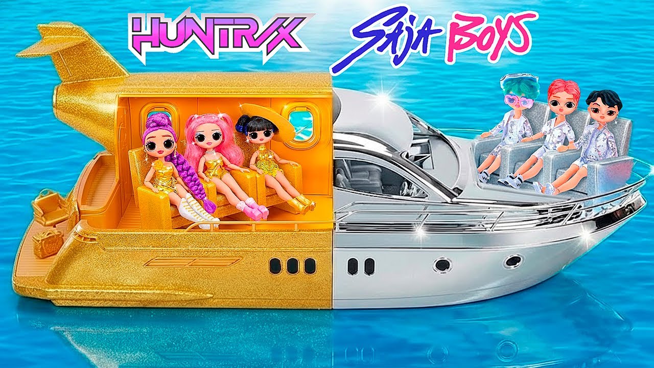 K-Pop Demon Hunters on a Golden and Silver Ship! 10 Crafts for L.O.L. Dolls