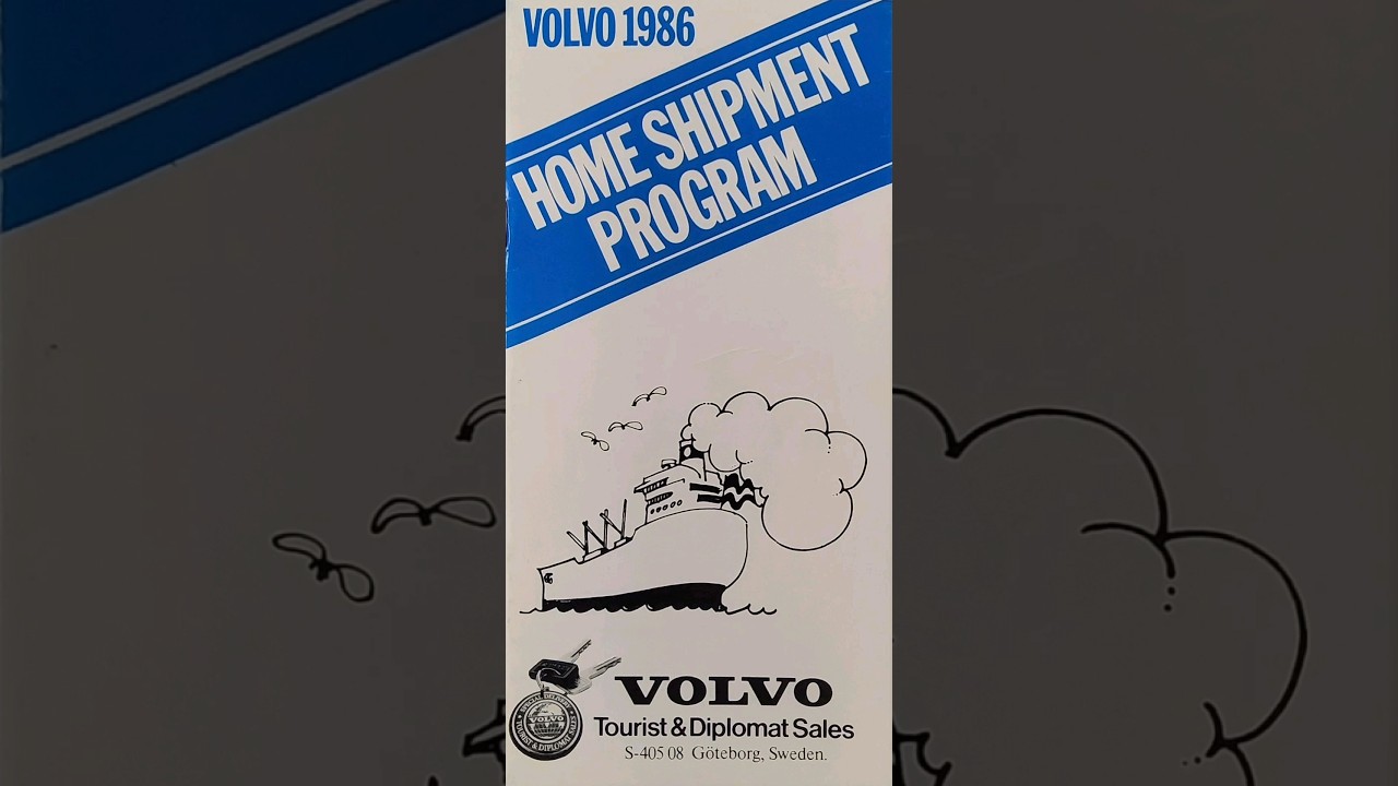 Volvo Tourist and Diplomat Program 1986 Brochure #volvoforlife #volvo #classic #vintage