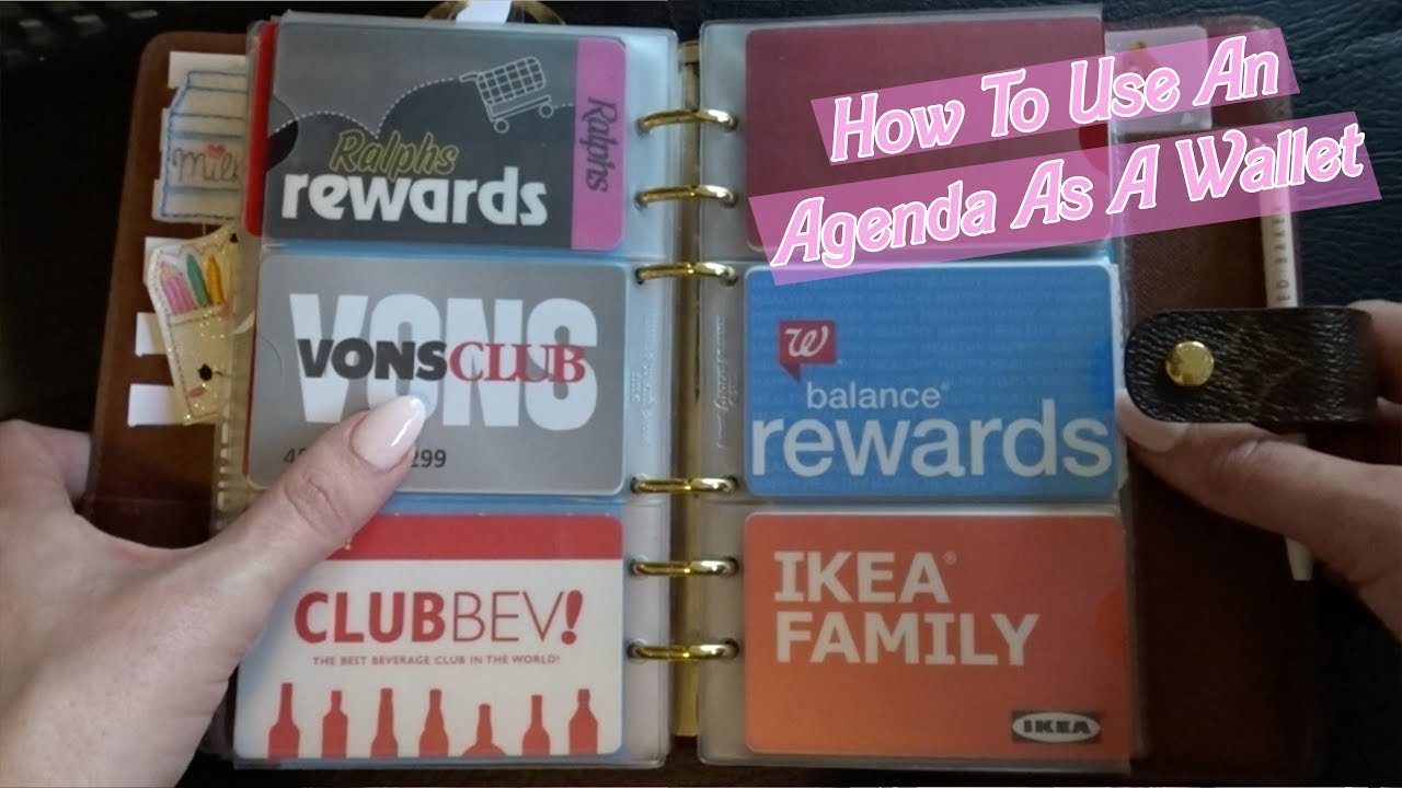 HOW TO USE AN AGENDA AS A WALLET