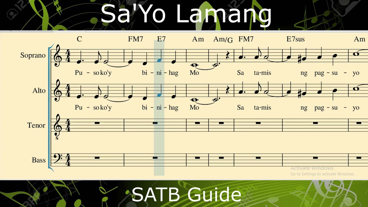 SA'YO LAMANG _ SATB GUIDE