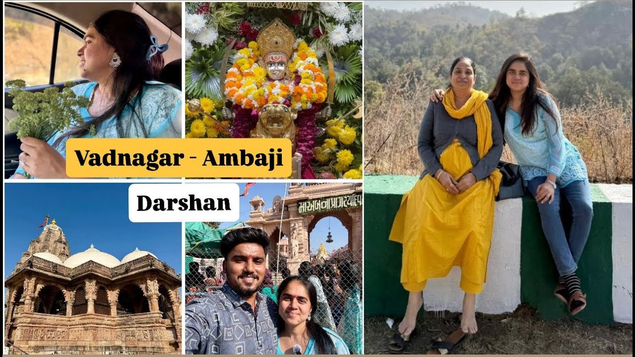Ahmedabad to Ambaji Darshan Road Trip via Vadnagar (Hatkeshwar Temple) 🚗🙏 | Amdavad Day 2 |Vlog No.8