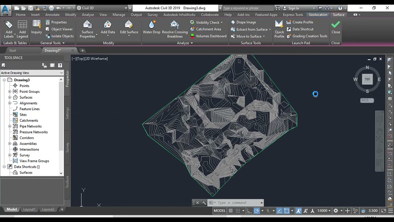 How to Create Surface in Civil 3D from Excel In Urdu/Hindi 2022