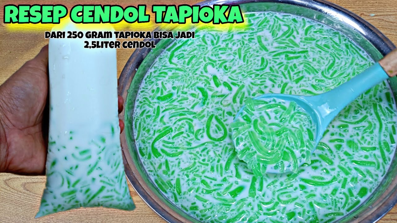 RESEP CENDOL TEPUNG TAPIOKA, SETAHUN JUALAN INI BISA KEBELI RUMAH 🫣 UNTUNG'NYA KELEWATAN