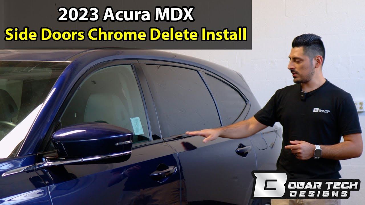 Установка хромированной накладки на боковую дверь Acura MDX 2022-2025