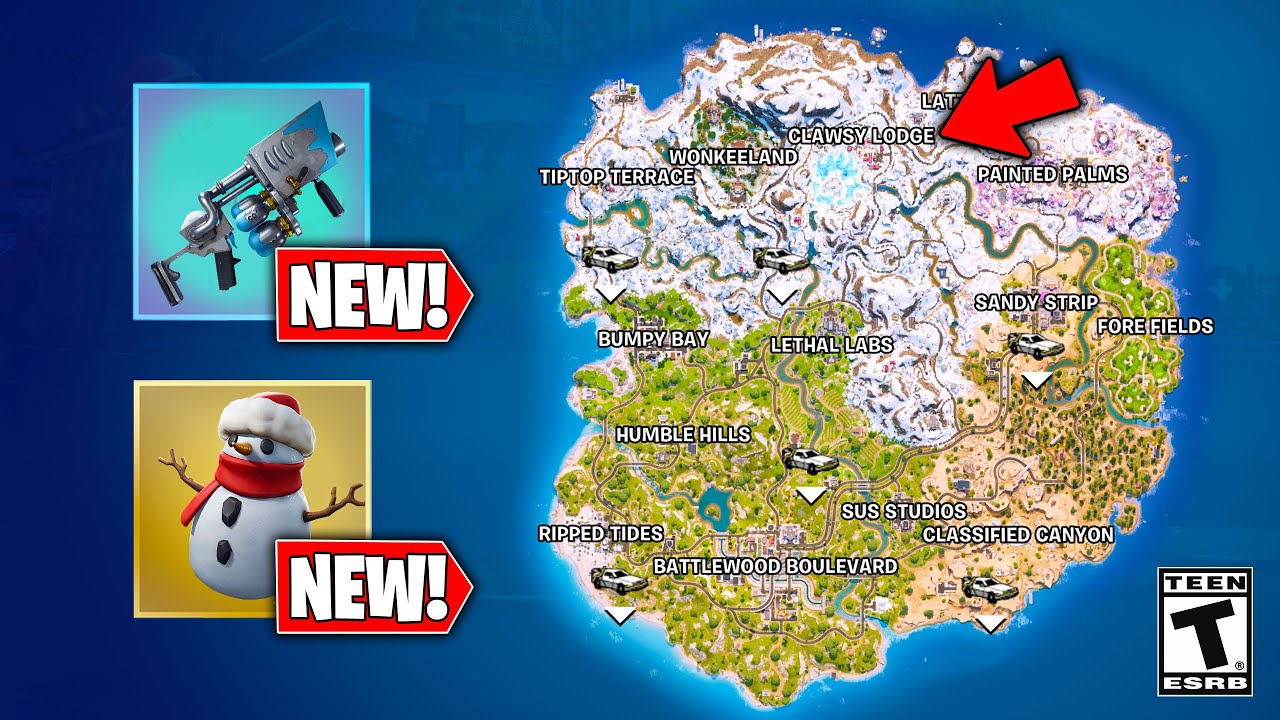 The NEW FORTNITE WINTERFEST Update! (New POI, DeLorean Mythic & MORE)