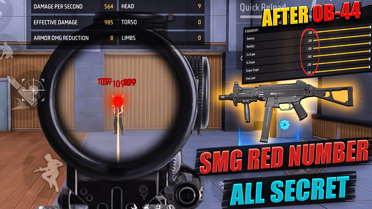 New UMP, MP40, Thompson Sensitivity For Headshots || FREE FIRE SMG SECRET SENSITIVITY
