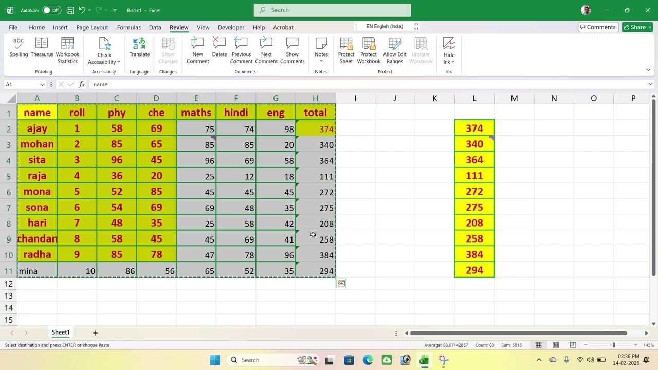 paste special all option in excel home tab