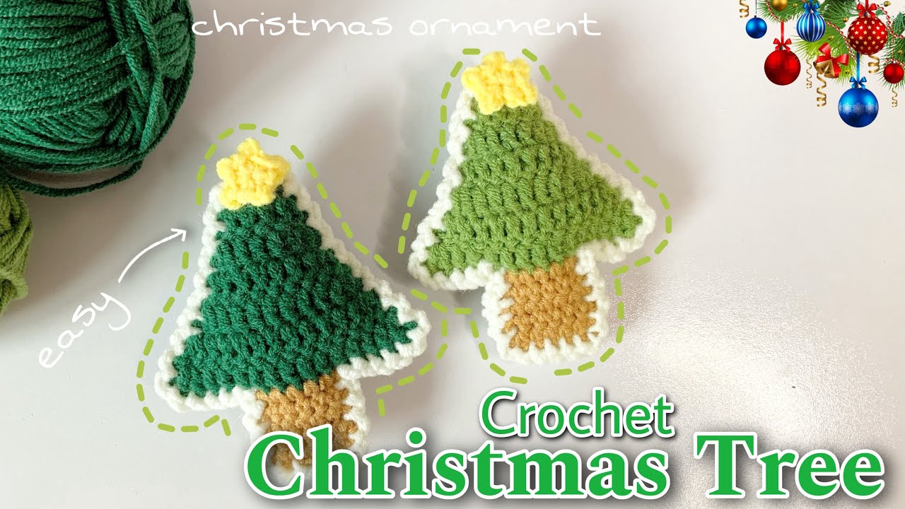 How To Crochet a Christmas Tree Ornament | Easy and Perfect for Christmat 🎄
